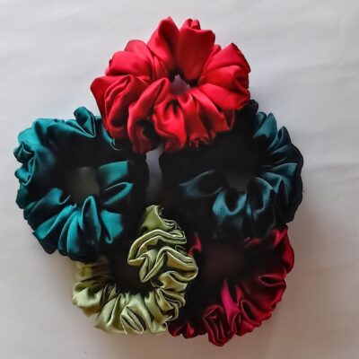 silk satin scrunchies